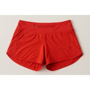 Lululemon Women’s High-Waist Running Shorts Coral Red 12 Quick-Dry Activewear